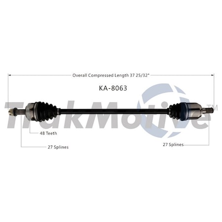 Surtrack Axle Cv Axle Shaft, Ka-8063 KA-8063
